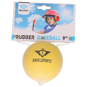 Angelsports Honkbal – geel – rubber – 9 cm – speelbal – baseball