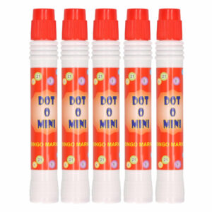 Bingostift – 5x – dikke punt – kleur rood – Marker dikke stippen
