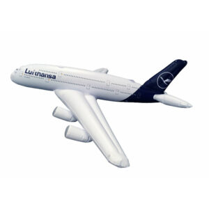Limox Opblaasbaar vliegtuig – L115 x B140 cm – Lufthansa Airbus A380 – decoratievliegtuig