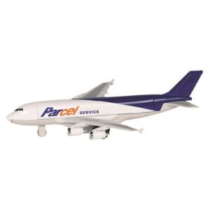 Speelgoed passagiers vliegtuig – wit/blauw – 19 cm – pull-back