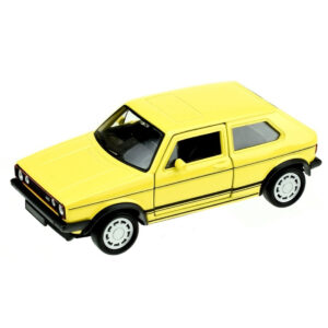 Speelgoed Volkswagen auto – geel – die-cast metaal – 13 cm – Model Golf 1 GTI