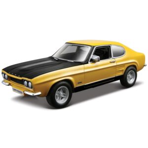 Bburago Modelauto Ford Capri RS 2600 – geel – schaal 1:32 – schaalmodel auto