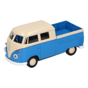 Speelgoed Volkswagen modelauto – T1 pick up – blauw – schaal 1:36 – schaalmodel