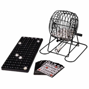 Bingo spel – zwart/wit – nummers 1-75 – molen/bingokaarten