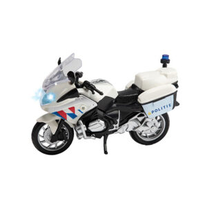 Speelgoed/model motor politie – wit – schaal 1:20 – 10 x 23 x 14 cm – politiemotor